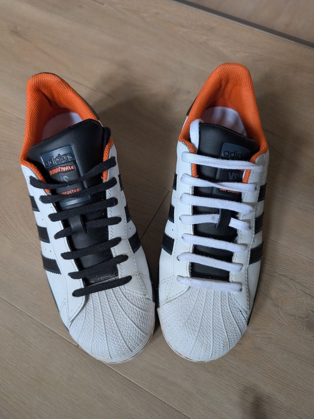 Adidas Men’s White Black Orange Classic Sneakers